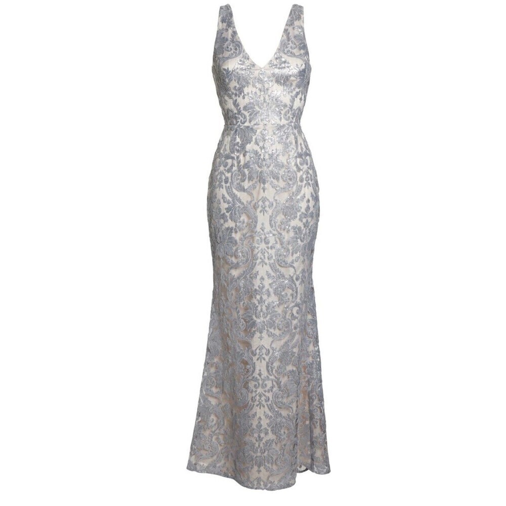 Eliza J Embroidered Sequin Dress Size 8